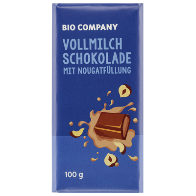 Vollmilchschokolade mit Nougatfüllung (100g) Bio Company